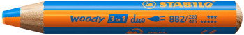 STABILO woody 3-in-1 duo Multi-Talented Pencil - Orange/Blue