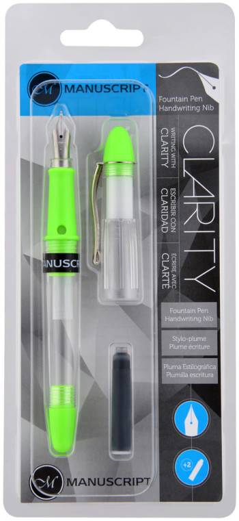Manuscript Clarity Fountain Pen - Green