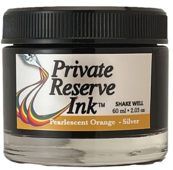 Private Reserve Ink Bottle 60ml - Pearlescent Orange-Silver
