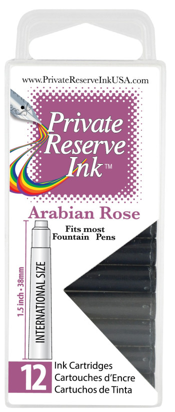 Private Reserve Ink Cartridges - Box of 12 - Arabian Rose