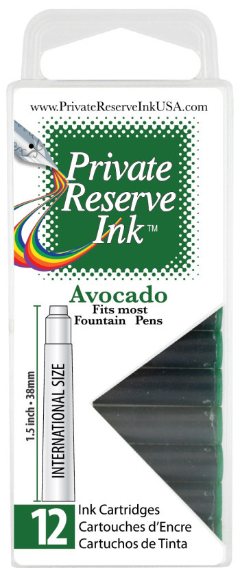 Private Reserve Ink Cartridges - Box of 12 - Avocado