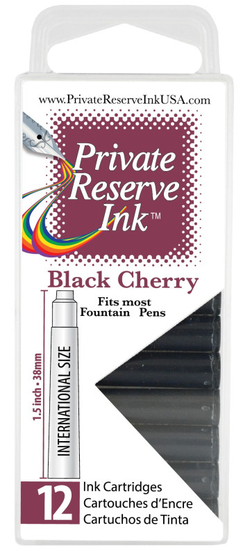Private Reserve Ink Cartridges - Box of 12 - Black Cherry