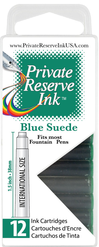 Private Reserve Ink Cartridges - Box of 12 - Blue Suede
