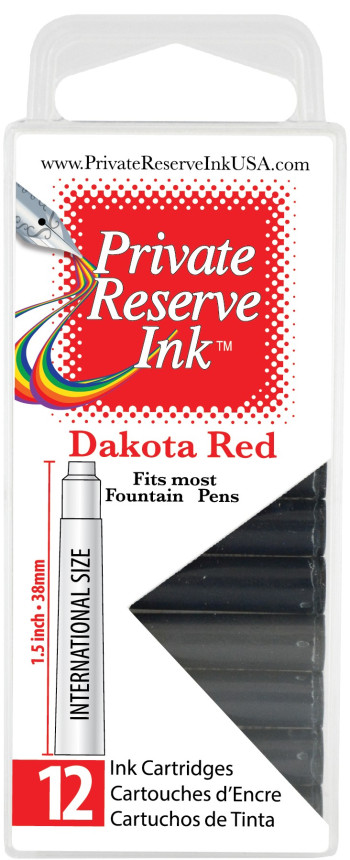 Private Reserve Ink Cartridges - Box of 12 - Dakota Red