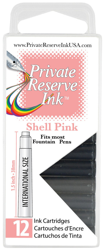 Private Reserve Ink Cartridges - Box of 12 - Shell Pink