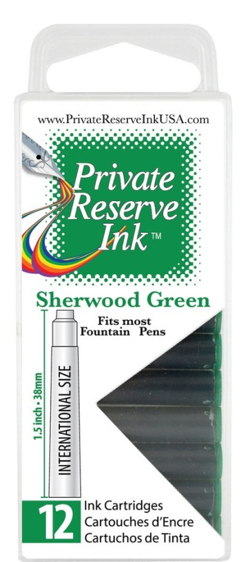 Private Reserve Ink Cartridges - Box of 12 - Sherwood Green