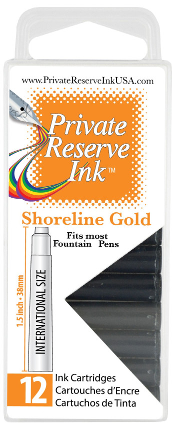 Private Reserve Ink Cartridges - Box of 12 - Shoreline Gold
