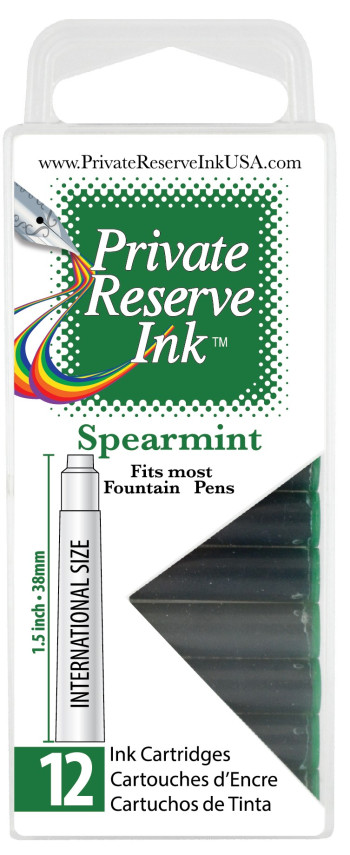 Private Reserve Ink Cartridges - Box of 12 - Spearmint