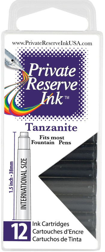 Private Reserve Ink Cartridges - Box of 12 - Tanzanite