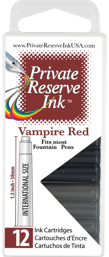 Private Reserve Ink Cartridges - Box of 12 - Vampire Red