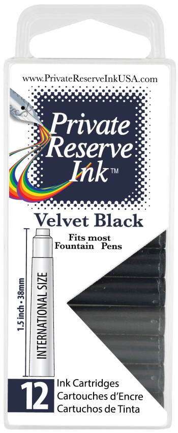 Private Reserve Ink Cartridges - Box of 12 - Velvet Black