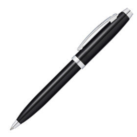 Sheaffer 100 Ballpoint Pen - Black Lacquer Chrome Trim - Picture 1