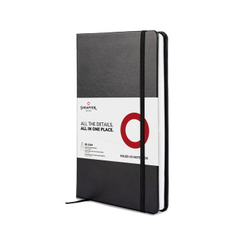 Sheaffer 100 Ballpoint Pen Gift Set - Matte Black Chrome Trim with A5 Notebook - Picture 2