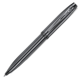 Sheaffer 100 Ballpoint Pen - Ionic Shiny Dark Grey Gunmetal with PVD Trim