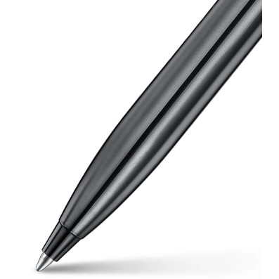 Sheaffer 100 Ballpoint Pen - Ionic Shiny Dark Grey Gunmetal with PVD Trim - Picture 1