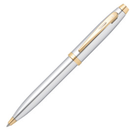 Sheaffer 100 Ballpoint Pen - Medalist Chrome & Gold (Clamshell)