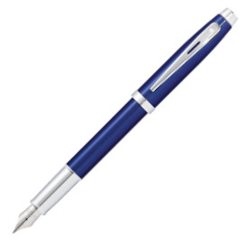 Sheaffer 100 Fountain Pen - Blue Lacquer Chrome Trim