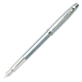 Sheaffer 100 Fountain Pen - Brushed Chrome Nickel Trim