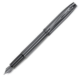Sheaffer 100 Fountain Pen - Ionic Shiny Dark Grey Gunmetal with PVD Trim