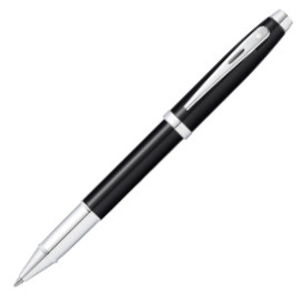 Sheaffer 100 Rollerball Pen - Black Lacquer Chrome Trim