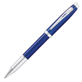 Sheaffer 100 Rollerball Pen - Blue Lacquer Chrome Trim