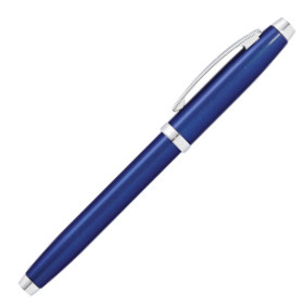 Sheaffer 100 Rollerball Pen - Blue Lacquer Chrome Trim - Picture 2