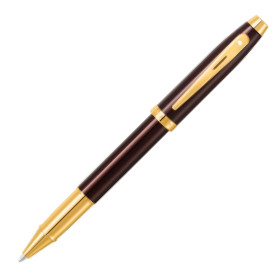 Sheaffer 100 Rollerball Pen - Coffee Brown Gold Trim