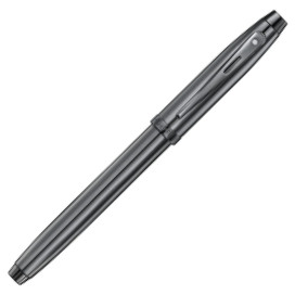 Sheaffer 100 Rollerball Pen - Ionic Shiny Dark Grey Gunmetal with PVD Trim - Picture 1