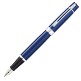 Sheaffer 300 Fountain Pen - Blue Lacquer Chrome Trim