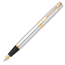 Sheaffer 300 Fountain Pen - Bright Chrome Gold Trim