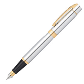 Sheaffer 300 Fountain Pen - Bright Chrome Gold Trim - Picture 1