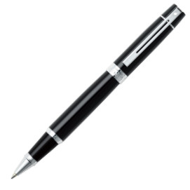 Sheaffer 300 Rollerball & Ballpoint Pen Set - Gloss Black Chrome Trim - Picture 1