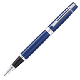 Sheaffer 300 Rollerball Pen - Blue Lacquer Chrome Trim