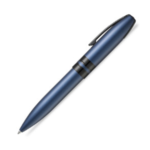 Sheaffer Icon Ballpoint Pen - Metallic Blue Lacquer Gloss Black PVD Trim