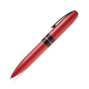 Sheaffer Icon Ballpoint Pen - Metallic Red Lacquer Black PVD Trims