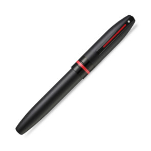 Sheaffer Icon Rollerball Pen - Matte Black Lacquer Red PVD Trim - Picture 2