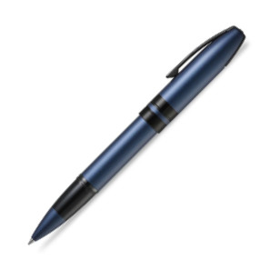 Sheaffer Icon Rollerball Pen - Metallic Blue Lacquer Gloss Black PVD Trim