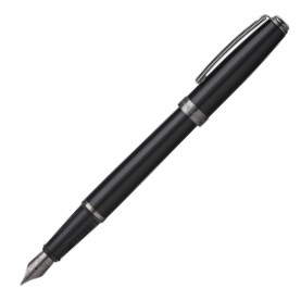 Sheaffer Prelude Fountain Pen - Gloss Black Gunmetal Trim - Picture 1