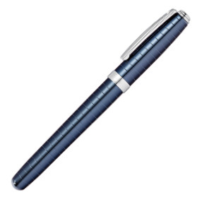 Sheaffer Prelude Rollerball Pen - Cobalt Blue Chrome Rings - Picture 3