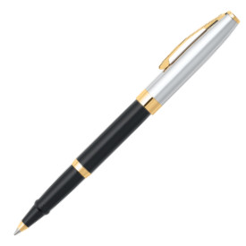 Sheaffer Sagaris Rollerball Pen - Black Lacquer Chrome & Gold - Picture 1