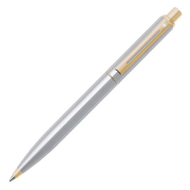 Sheaffer Sentinel Ballpoint Pen - Brushed Chrome Gold Trim