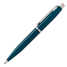 Sheaffer VFM Ballpoint Pen - Peacock Blue Chrome Trim - Picture 1