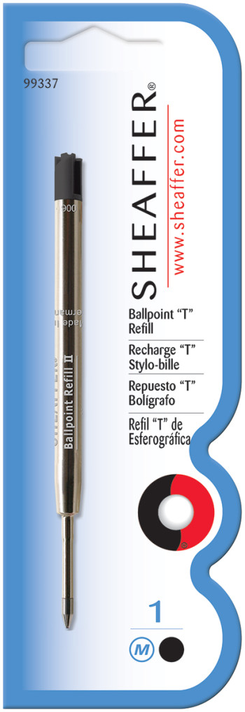 Sheaffer "T" Ballpoint Refill - Black Medium (For Sagaris & Taranis)