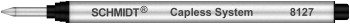 Schmidt J8127 Ceramic Rollerball Refill - Medium - Black