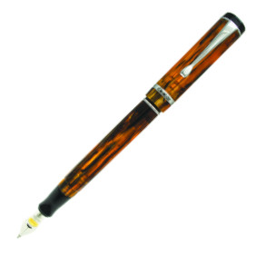 Conklin Duragraph Fountain Pen - Amber Chrome Trim