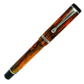 Conklin Duragraph Fountain Pen - Amber Chrome Trim - Picture 1