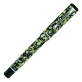 Conklin Duragraph Fountain Pen - Cracked Ice Chrome Trim - Picture 1