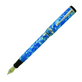 Conklin Duragraph Fountain Pen - Ice Blue Chrome Trim