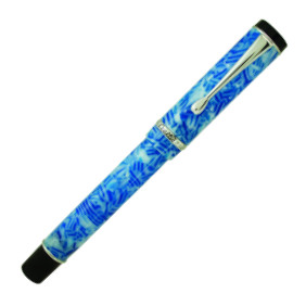 Conklin Duragraph Fountain Pen - Ice Blue Chrome Trim - Picture 1