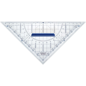 Staedtler Mars - Geometry Set Squares with Grip - 22cm
